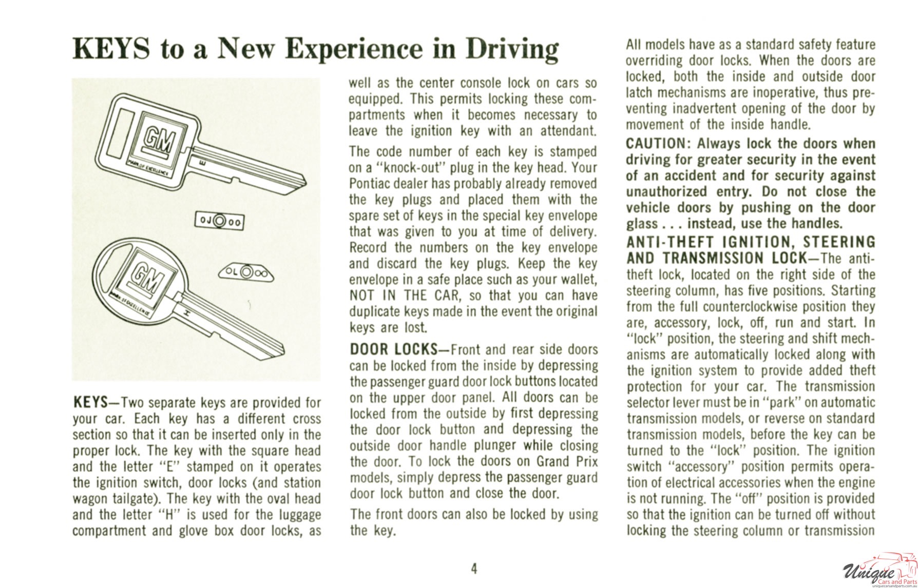 1969 Pontiac Owners Manual Page 28